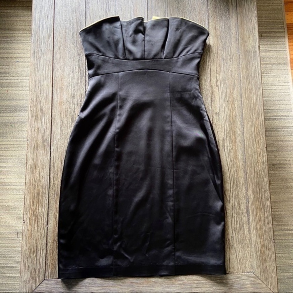 BCBGMaxAzria Pleated on Top Strapless Mini Dress